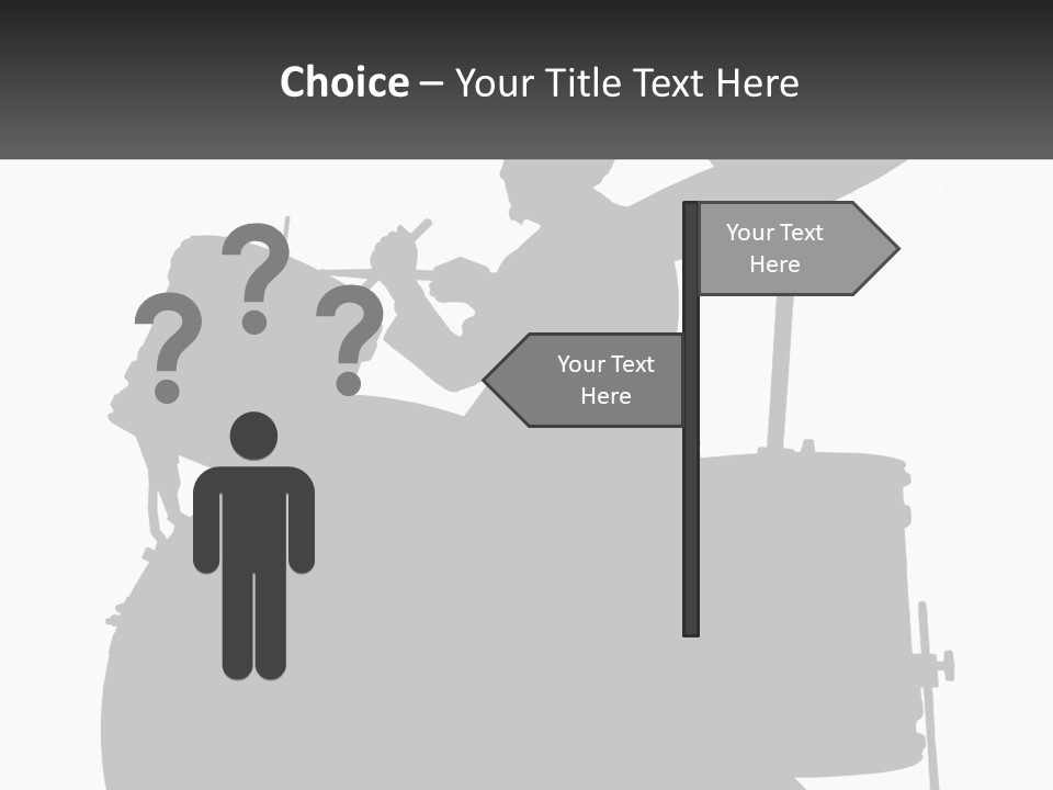 A Silhouette Of A Man Playing The Drums PowerPoint Template