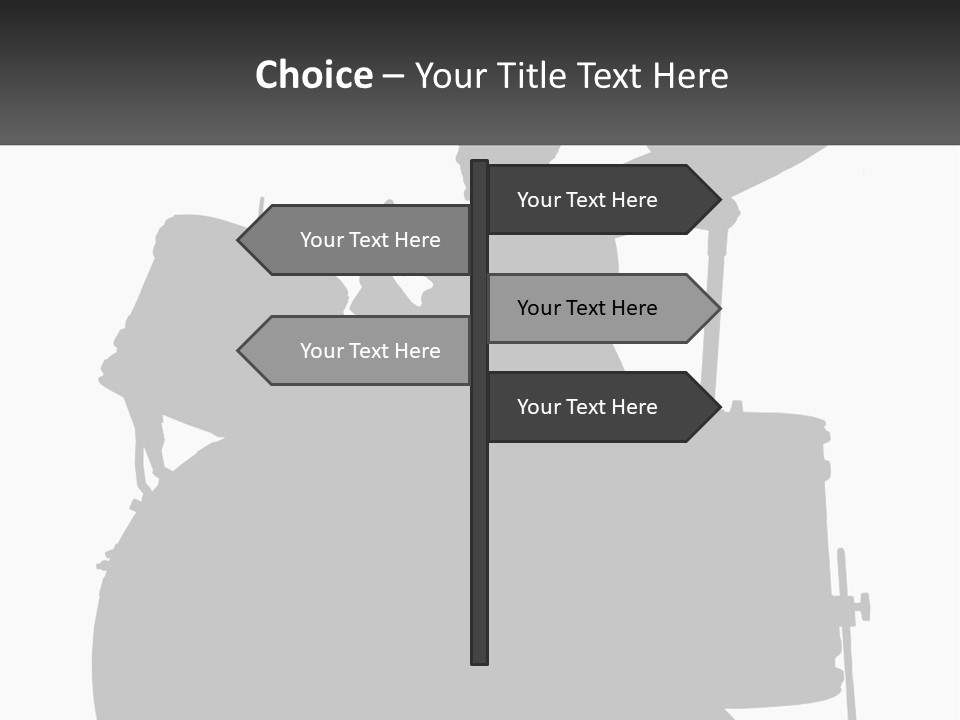 A Silhouette Of A Man Playing The Drums PowerPoint Template