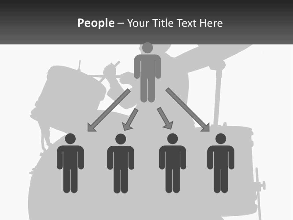 A Silhouette Of A Man Playing The Drums PowerPoint Template
