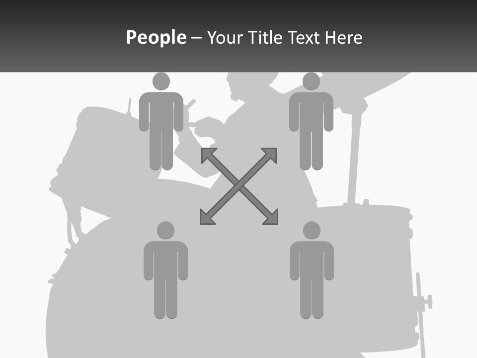 A Silhouette Of A Man Playing The Drums PowerPoint Template