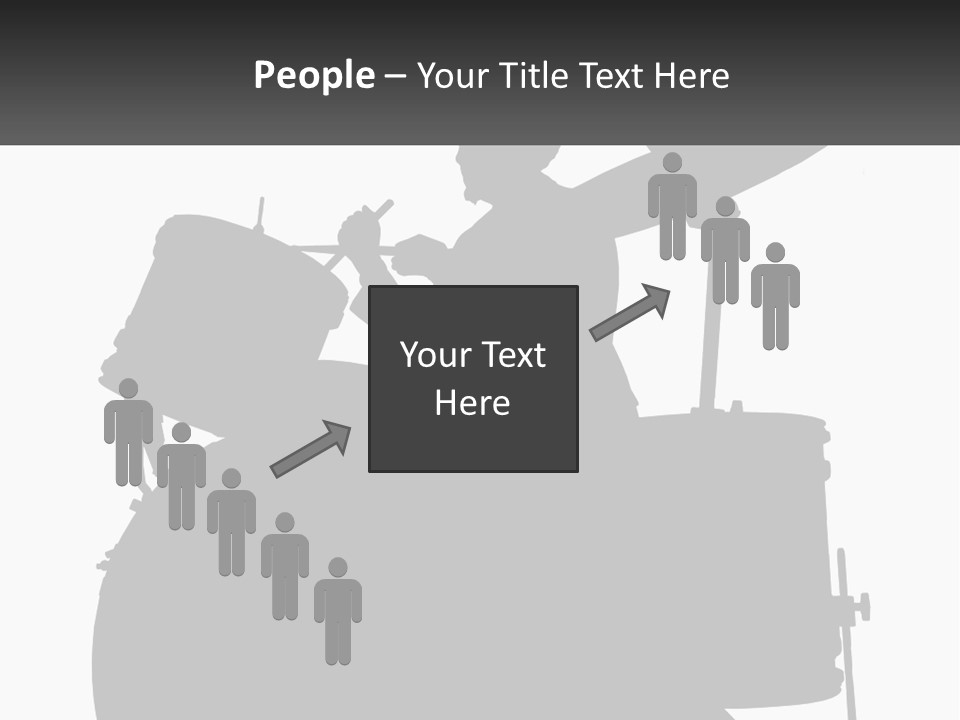 A Silhouette Of A Man Playing The Drums PowerPoint Template