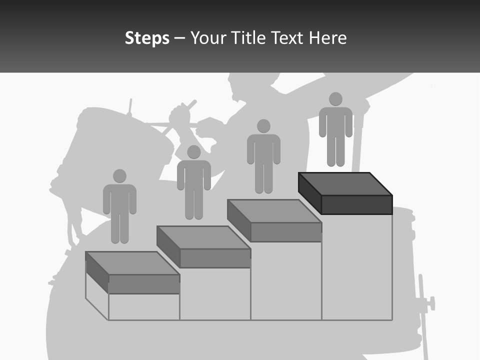 A Silhouette Of A Man Playing The Drums PowerPoint Template