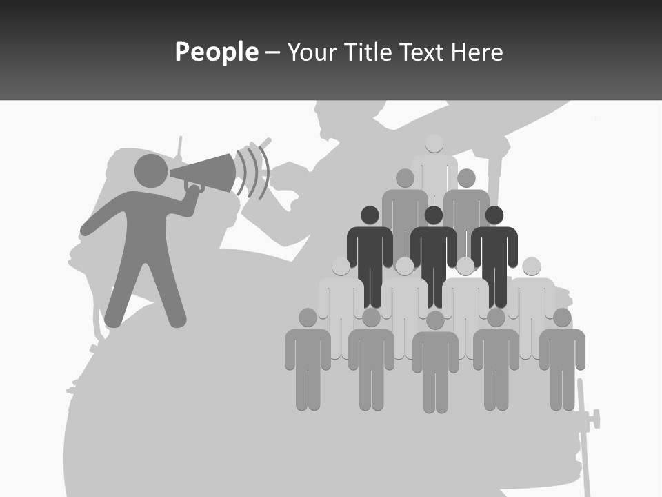 A Silhouette Of A Man Playing The Drums PowerPoint Template