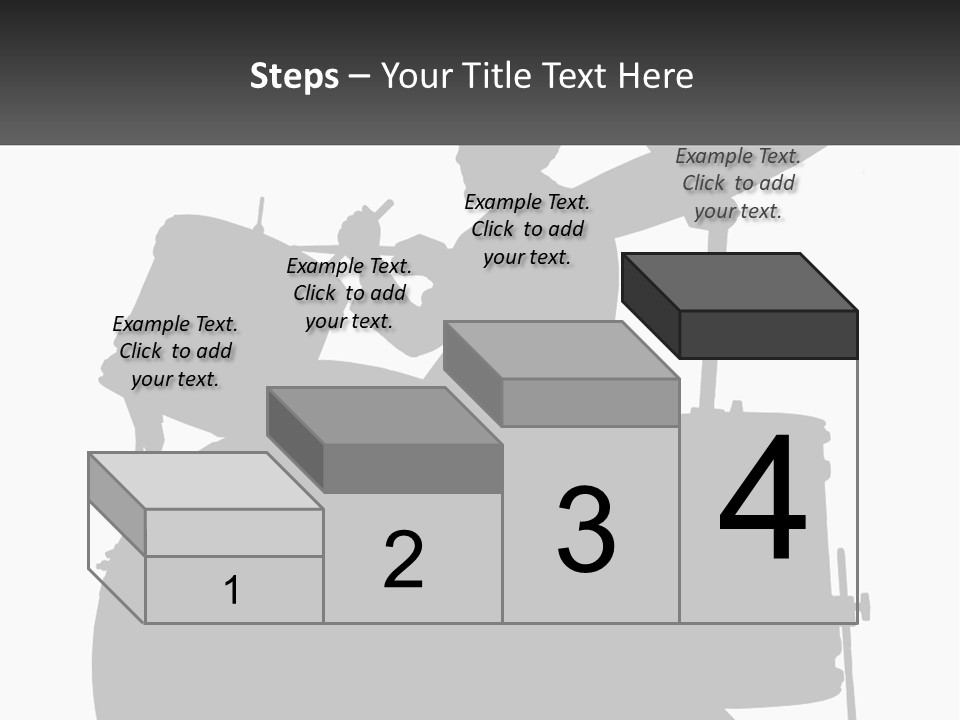 A Silhouette Of A Man Playing The Drums PowerPoint Template