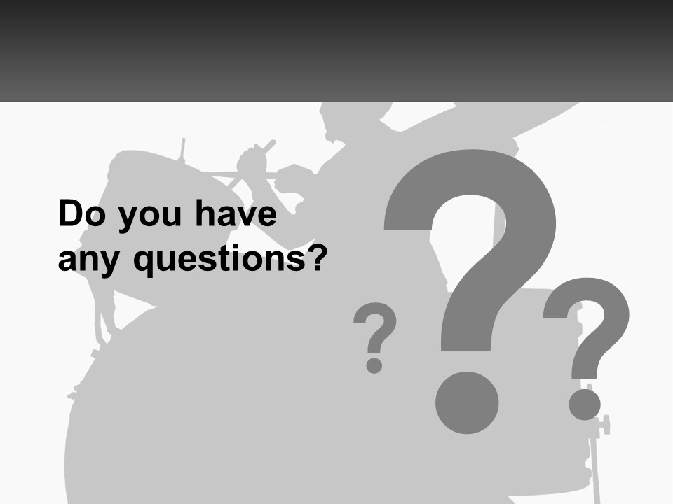 A Silhouette Of A Man Playing The Drums PowerPoint Template