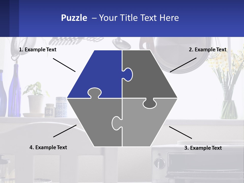 A Stove Top Oven Sitting Next To A Wall With Pots And Pans On It PowerPoint Template