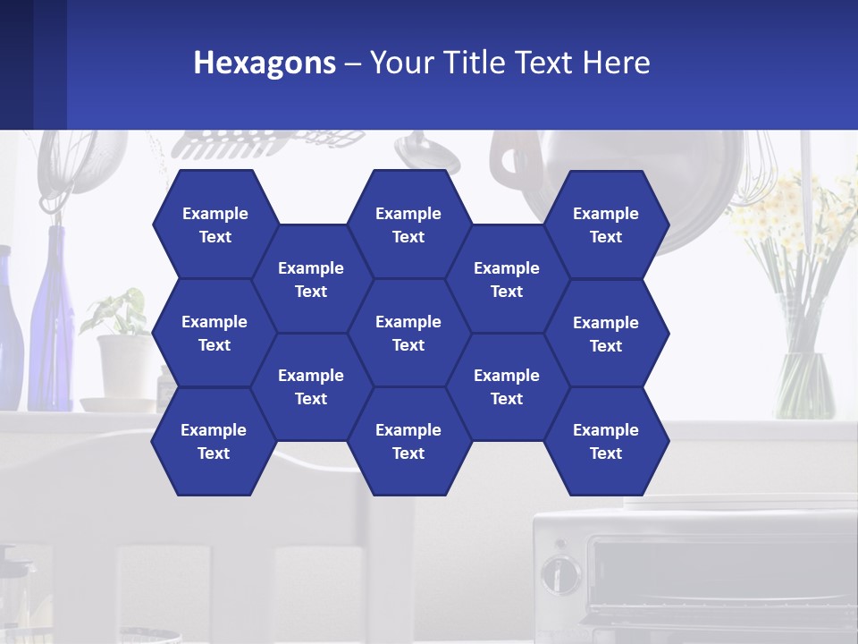 A Stove Top Oven Sitting Next To A Wall With Pots And Pans On It PowerPoint Template