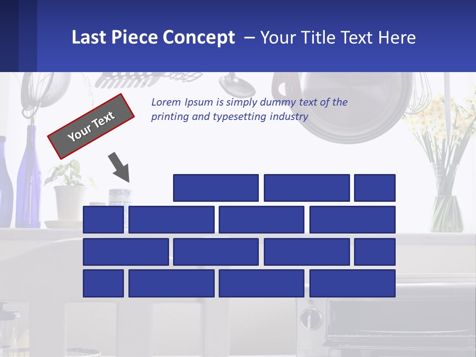 A Stove Top Oven Sitting Next To A Wall With Pots And Pans On It PowerPoint Template