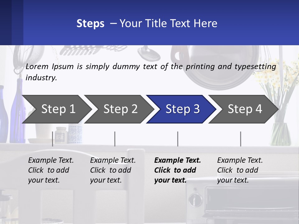 A Stove Top Oven Sitting Next To A Wall With Pots And Pans On It PowerPoint Template