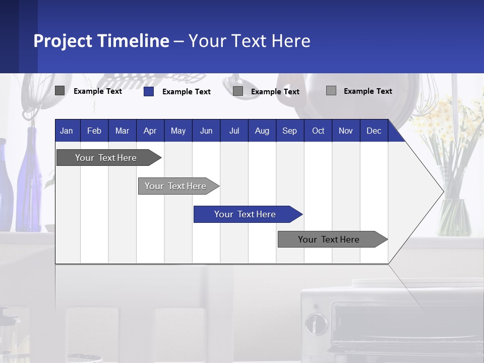 A Stove Top Oven Sitting Next To A Wall With Pots And Pans On It PowerPoint Template