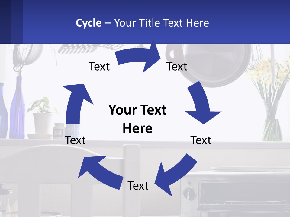A Stove Top Oven Sitting Next To A Wall With Pots And Pans On It PowerPoint Template