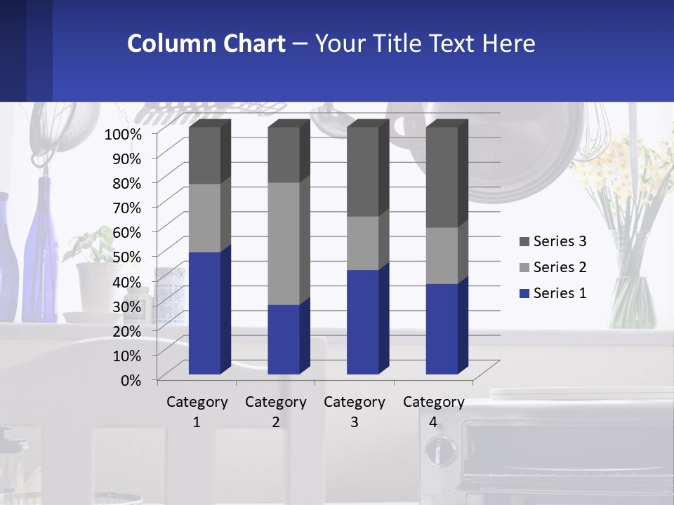 A Stove Top Oven Sitting Next To A Wall With Pots And Pans On It PowerPoint Template