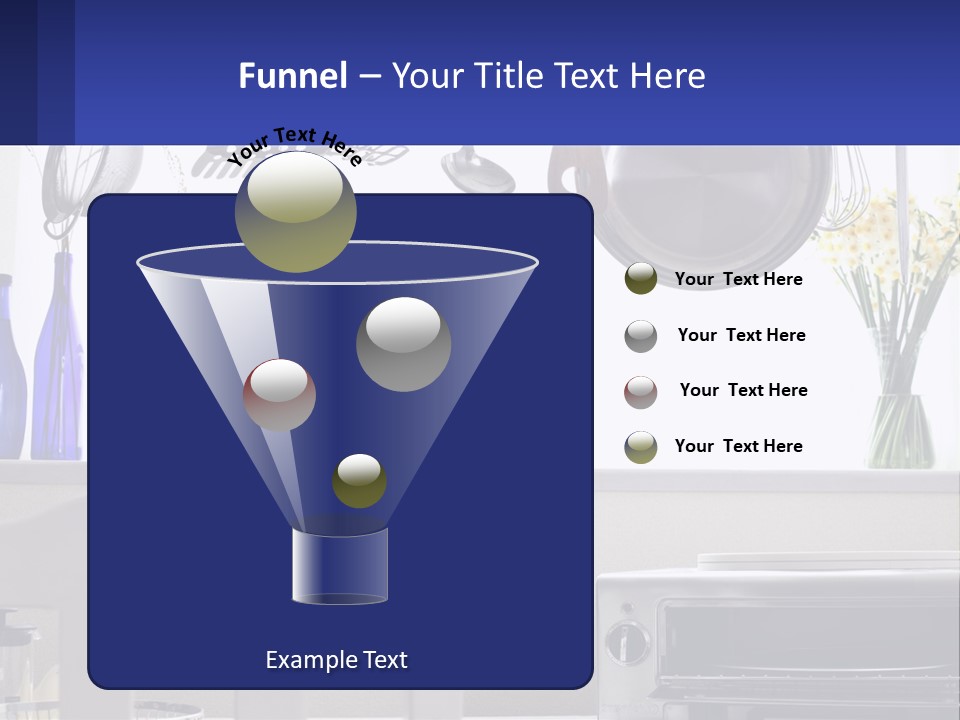 A Stove Top Oven Sitting Next To A Wall With Pots And Pans On It PowerPoint Template