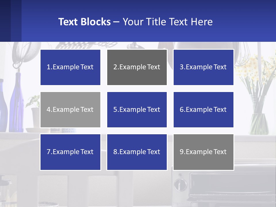A Stove Top Oven Sitting Next To A Wall With Pots And Pans On It PowerPoint Template