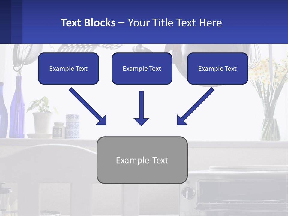 A Stove Top Oven Sitting Next To A Wall With Pots And Pans On It PowerPoint Template