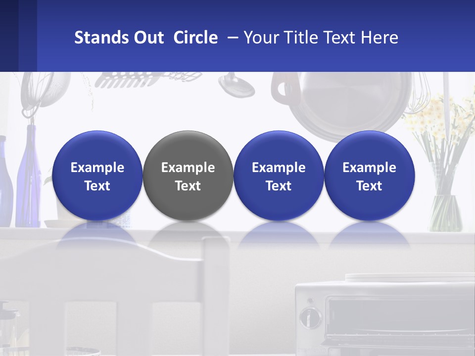 A Stove Top Oven Sitting Next To A Wall With Pots And Pans On It PowerPoint Template
