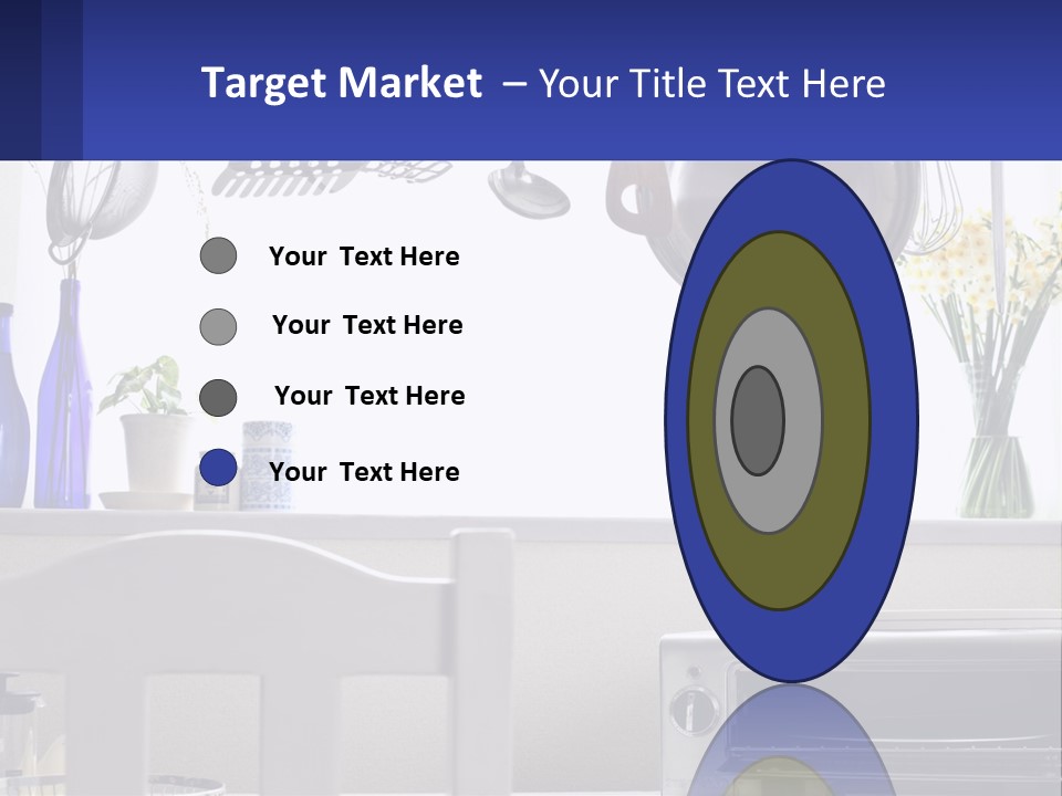A Stove Top Oven Sitting Next To A Wall With Pots And Pans On It PowerPoint Template