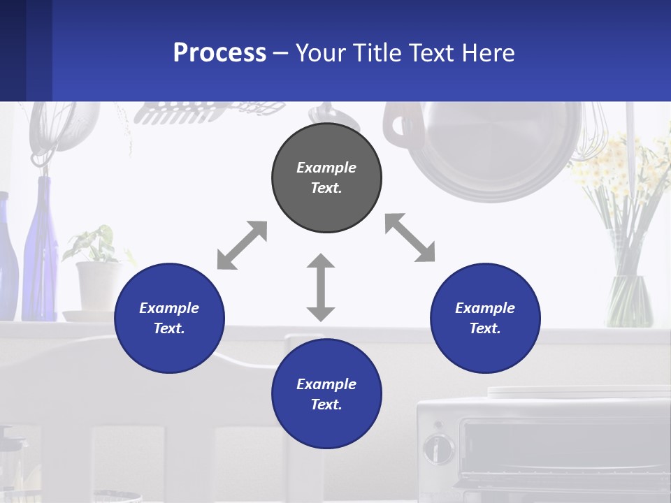 A Stove Top Oven Sitting Next To A Wall With Pots And Pans On It PowerPoint Template