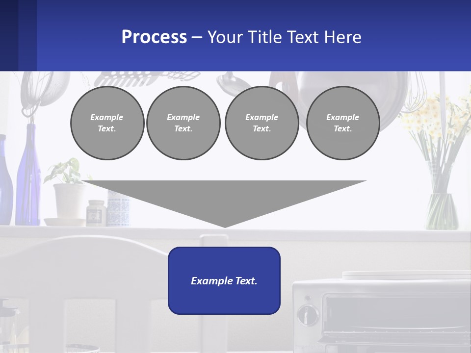 A Stove Top Oven Sitting Next To A Wall With Pots And Pans On It PowerPoint Template