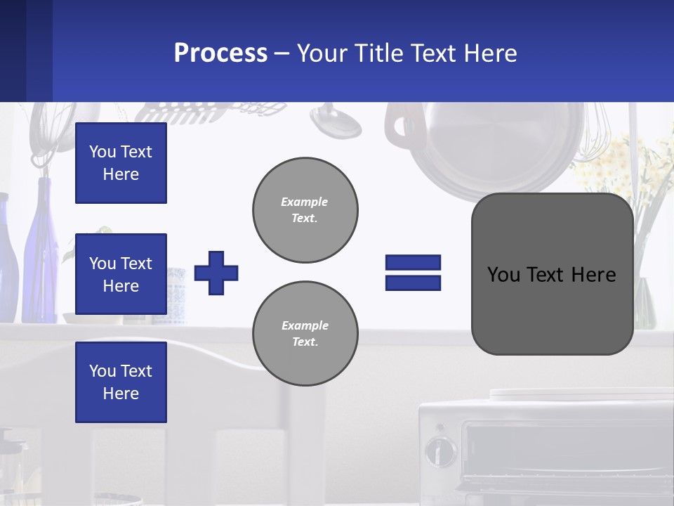 A Stove Top Oven Sitting Next To A Wall With Pots And Pans On It PowerPoint Template