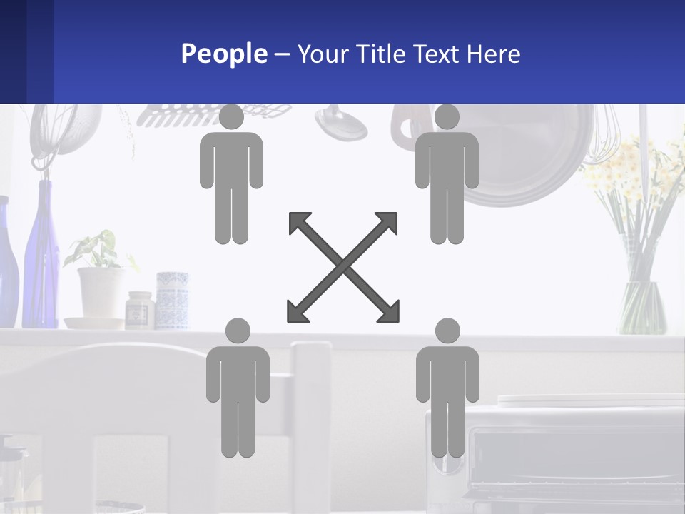 A Stove Top Oven Sitting Next To A Wall With Pots And Pans On It PowerPoint Template