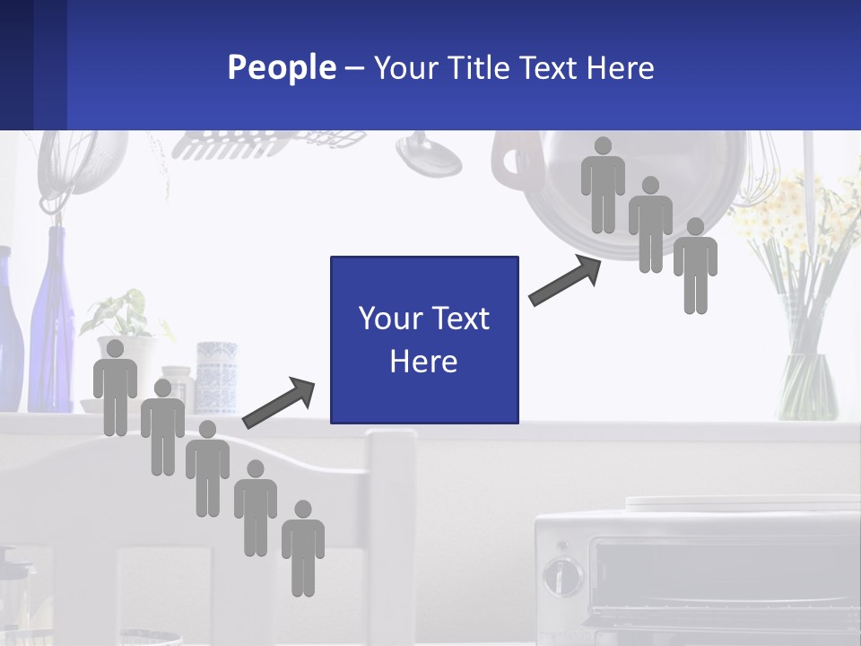 A Stove Top Oven Sitting Next To A Wall With Pots And Pans On It PowerPoint Template