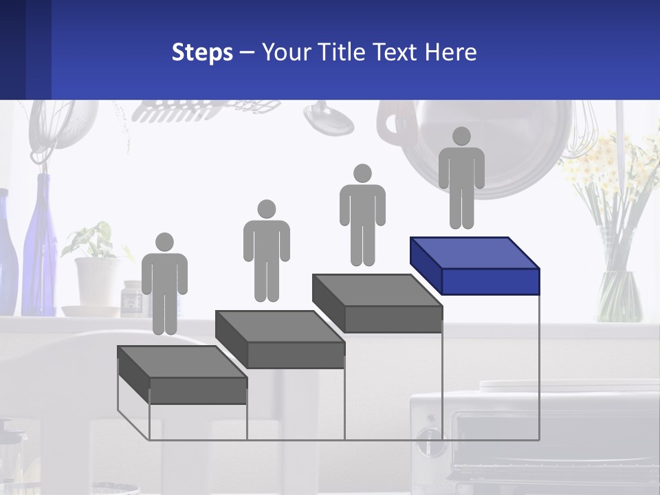 A Stove Top Oven Sitting Next To A Wall With Pots And Pans On It PowerPoint Template