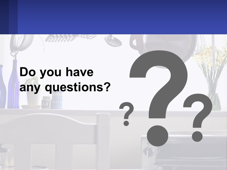 A Stove Top Oven Sitting Next To A Wall With Pots And Pans On It PowerPoint Template