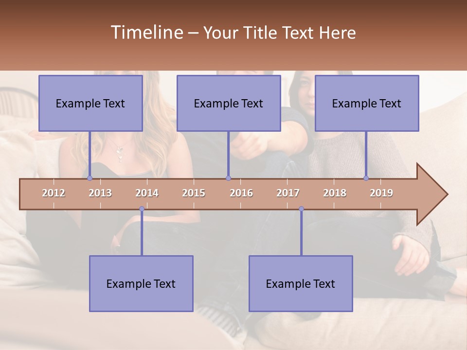 A Man And Woman Sitting On A Couch Pointing At Something PowerPoint Template