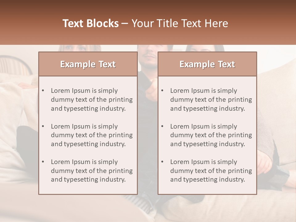 A Man And Woman Sitting On A Couch Pointing At Something PowerPoint Template