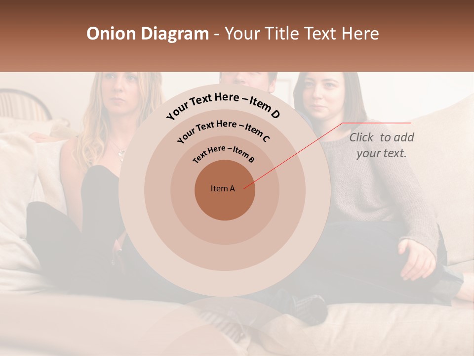 A Man And Woman Sitting On A Couch Pointing At Something PowerPoint Template