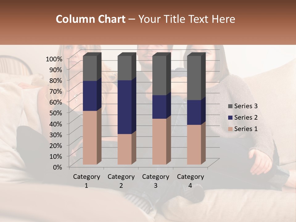 A Man And Woman Sitting On A Couch Pointing At Something PowerPoint Template