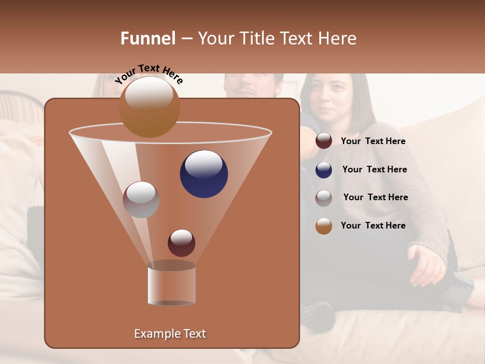 A Man And Woman Sitting On A Couch Pointing At Something PowerPoint Template