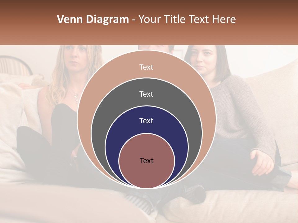 A Man And Woman Sitting On A Couch Pointing At Something PowerPoint Template