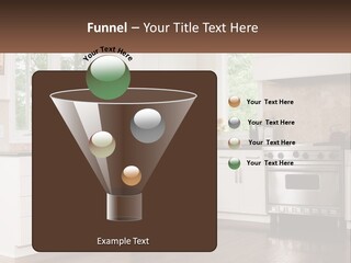 A Kitchen With White Cabinets And A Stainless Steel Stove PowerPoint Template