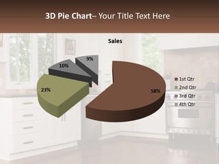 A Kitchen With White Cabinets And A Stainless Steel Stove PowerPoint Template