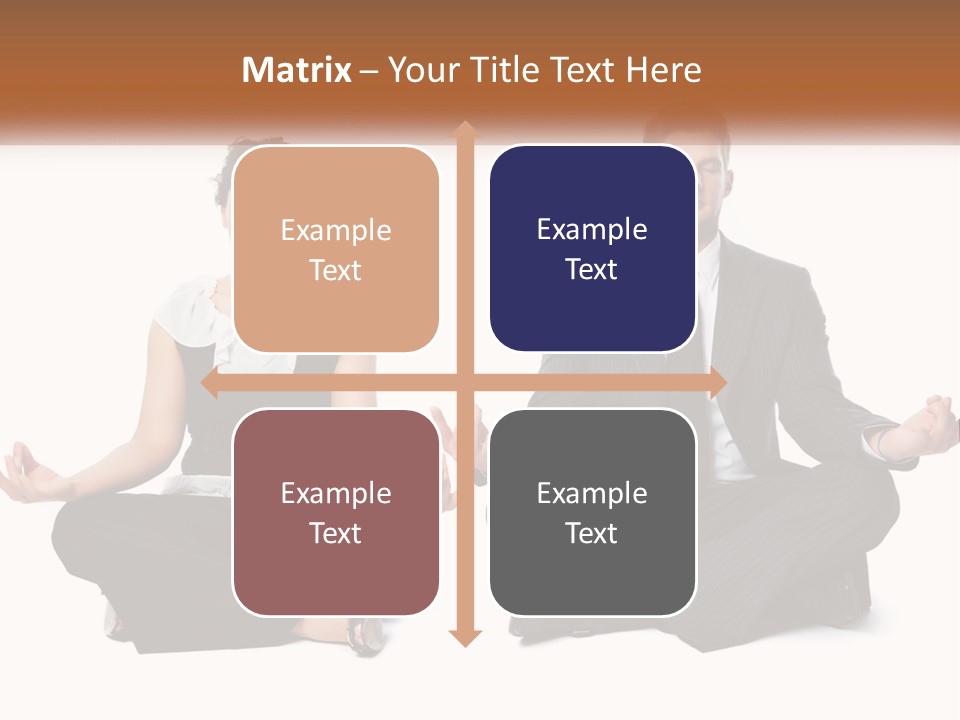 A Man And A Woman Sitting In A Yoga Pose PowerPoint Template