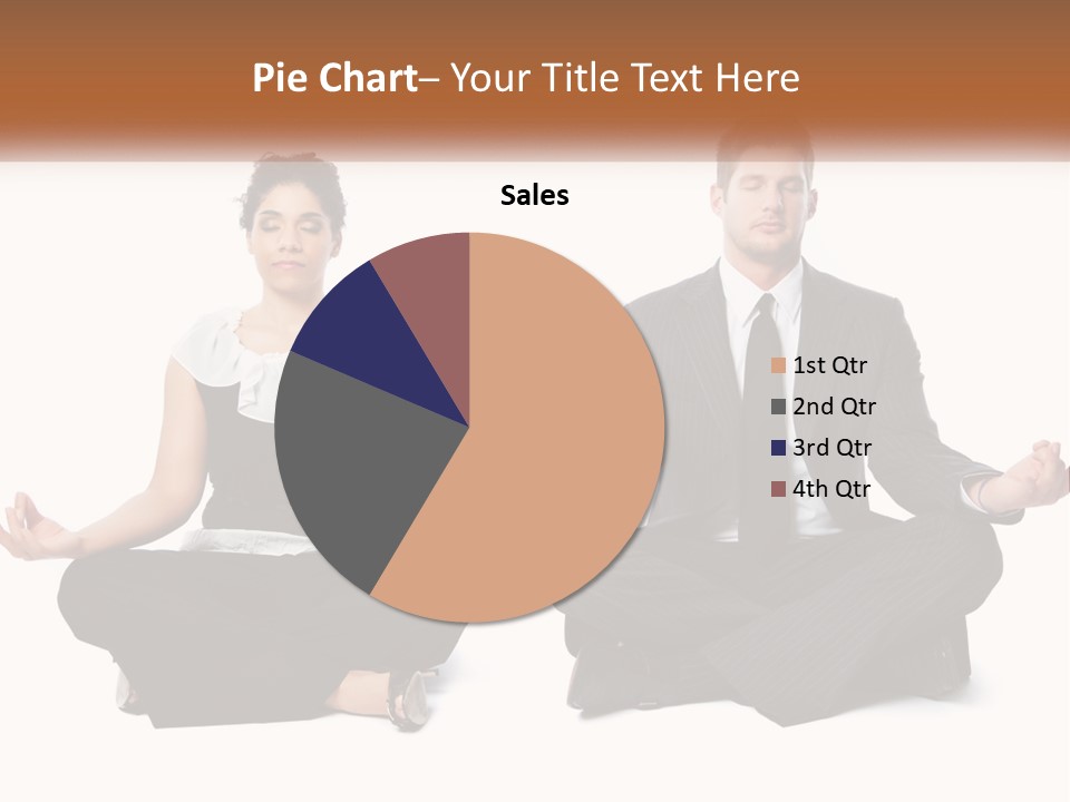 A Man And A Woman Sitting In A Yoga Pose PowerPoint Template