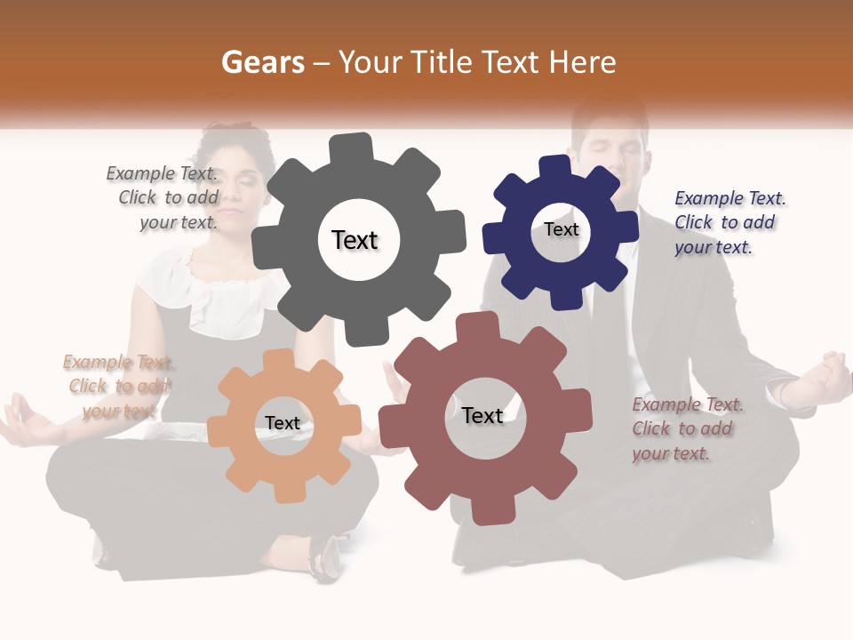 A Man And A Woman Sitting In A Yoga Pose PowerPoint Template