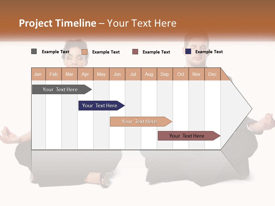 A Man And A Woman Sitting In A Yoga Pose PowerPoint Template