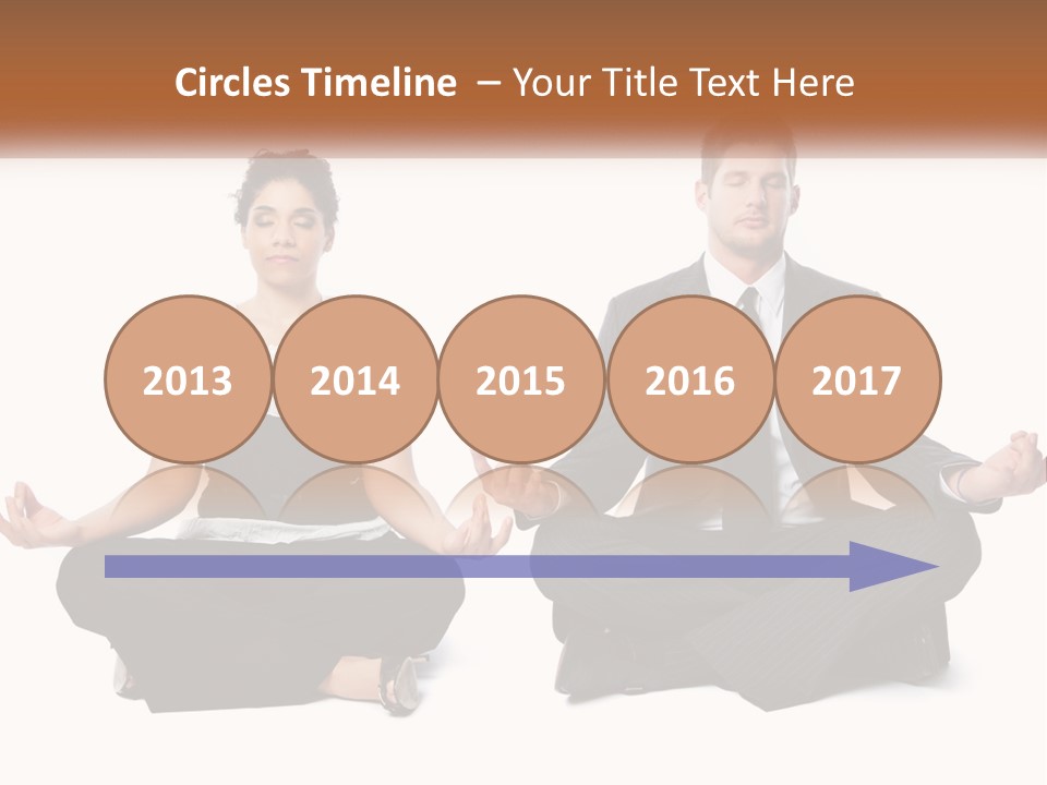 A Man And A Woman Sitting In A Yoga Pose PowerPoint Template