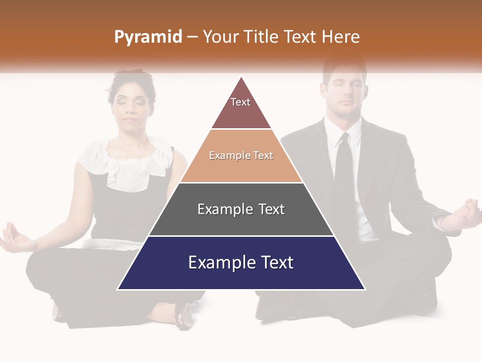 A Man And A Woman Sitting In A Yoga Pose PowerPoint Template