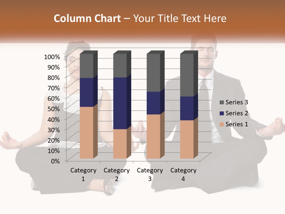 A Man And A Woman Sitting In A Yoga Pose PowerPoint Template