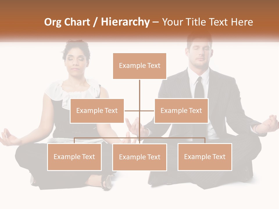 A Man And A Woman Sitting In A Yoga Pose PowerPoint Template