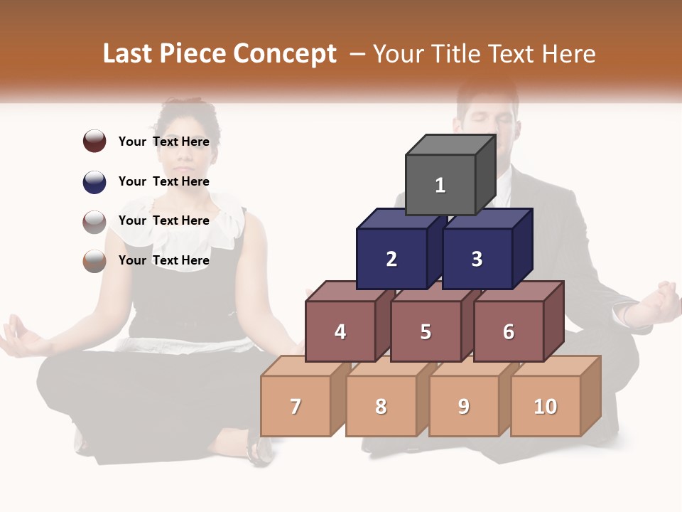 A Man And A Woman Sitting In A Yoga Pose PowerPoint Template