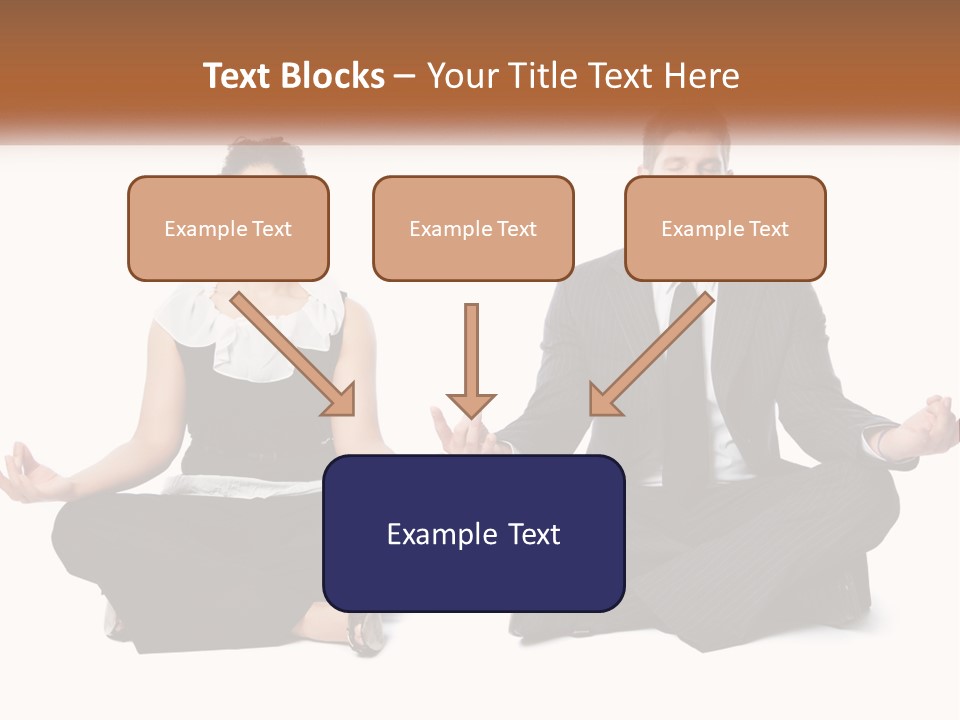 A Man And A Woman Sitting In A Yoga Pose PowerPoint Template