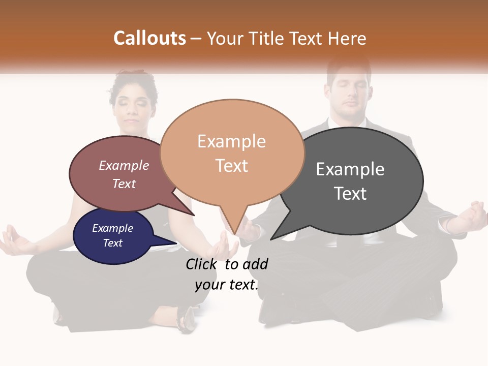 A Man And A Woman Sitting In A Yoga Pose PowerPoint Template