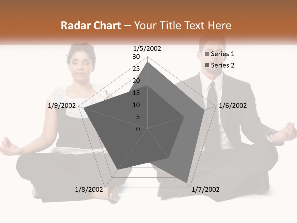 A Man And A Woman Sitting In A Yoga Pose PowerPoint Template