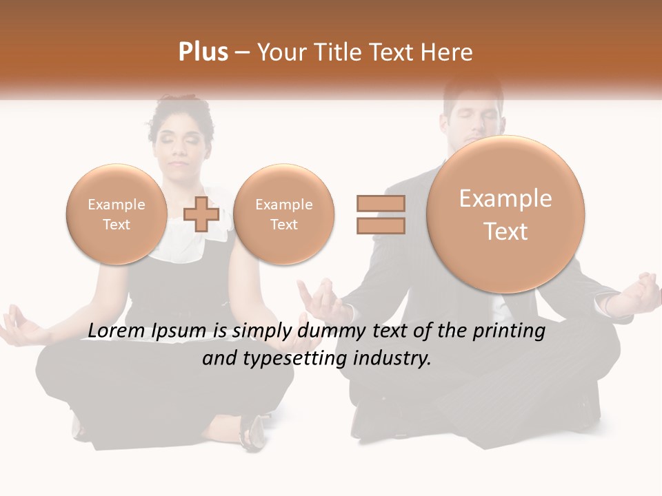 A Man And A Woman Sitting In A Yoga Pose PowerPoint Template