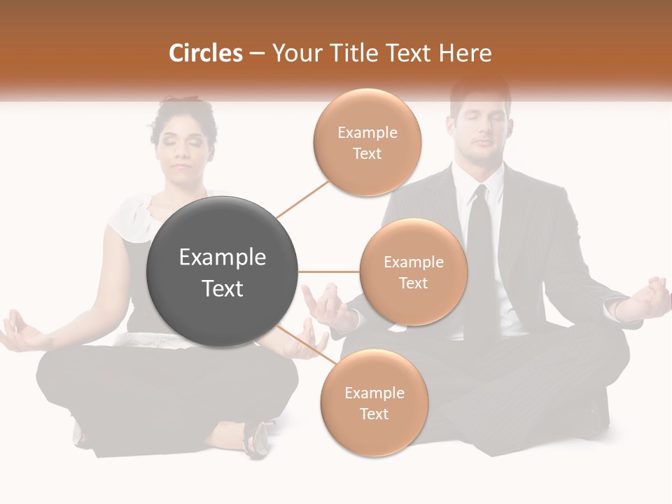 A Man And A Woman Sitting In A Yoga Pose PowerPoint Template